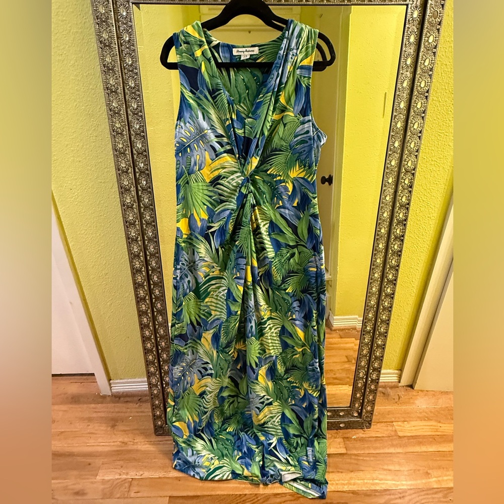🌻 Tommy Bahama Tropical Leaf Maxi Dress